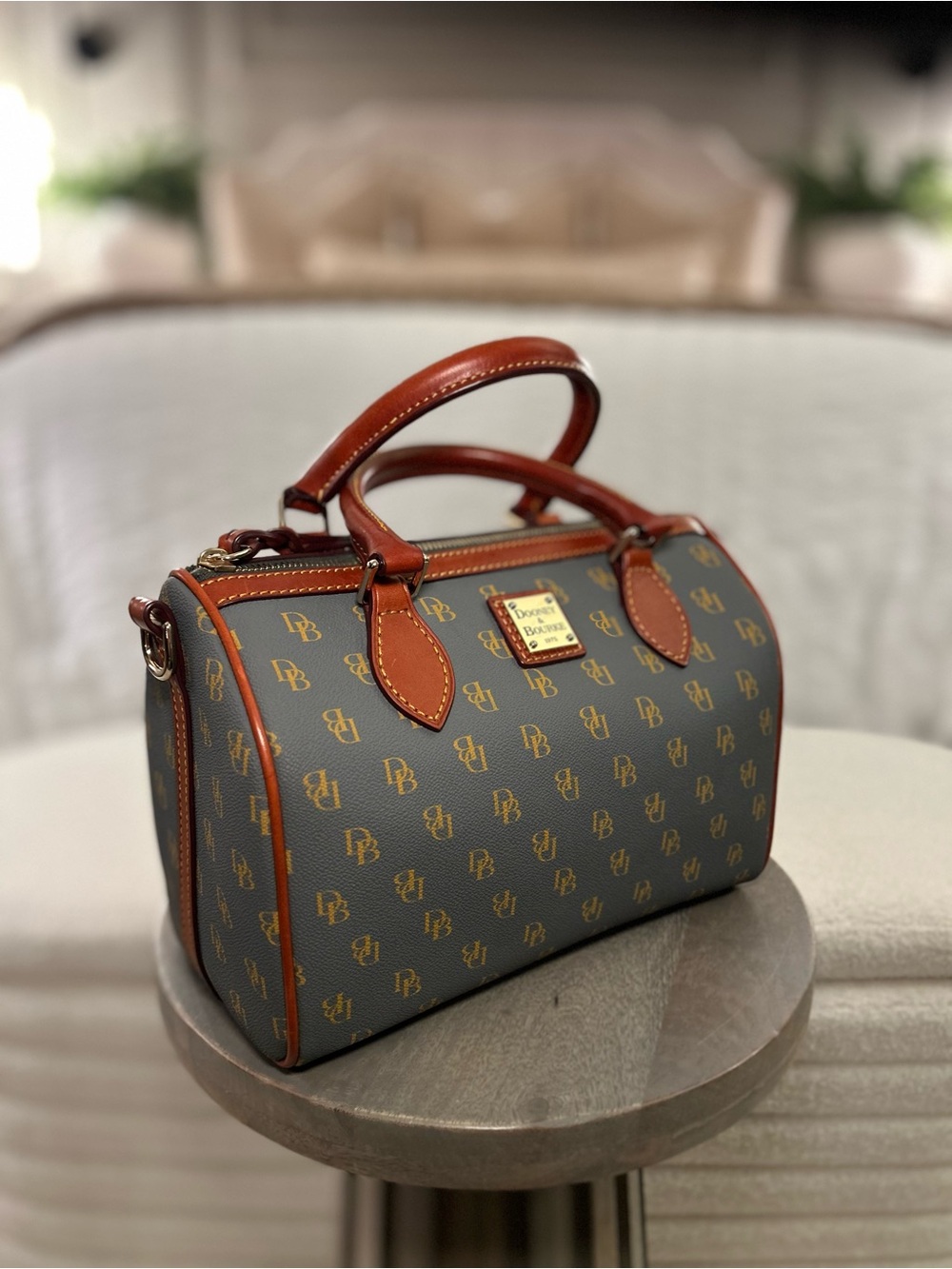 Dooney and Bourke Gretta Satchel in Slate - Picture 3 of 8